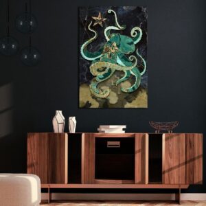 Tableau - Marble Octopus (1 Part) Vertical