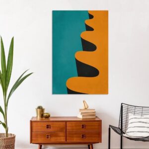 Tableau - Orange Wave (1 Part) Vertical
