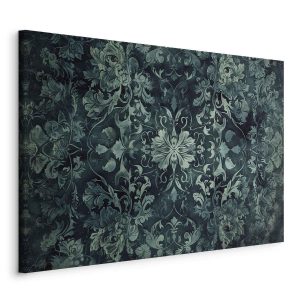Tableau - Oriental Pattern Carpet: Emerald Ornaments and Worn Patterns