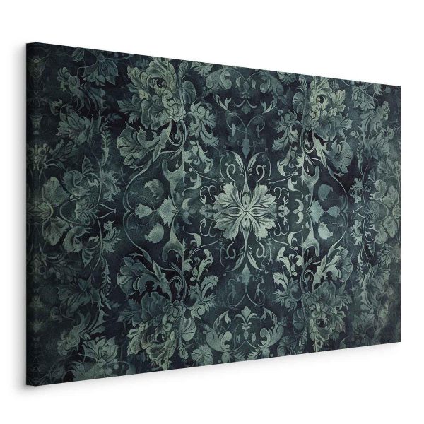 Tableau - Oriental Pattern Carpet: Emerald Ornaments and Worn Patterns