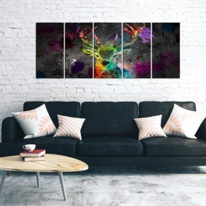 Tableau - Rainbow Deer (5 Parts) Narrow