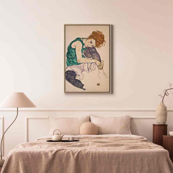 Tableau - Seated Woman with Legs Drawn Up