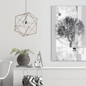 Tableau - Silver Tree (1 Part) Vertical