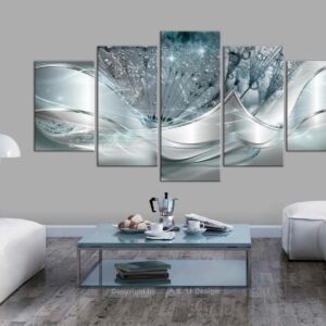 Tableau - Sparkling Dandelions (5 Parts) Blue Wide