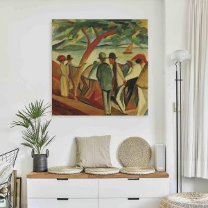 Tableau - Spaziergänger am See (August Macke)