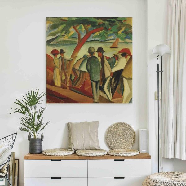 Tableau - Spaziergänger am See (August Macke)