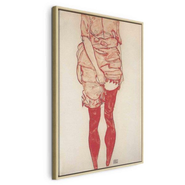 Tableau - Stehende Frau in Rot
