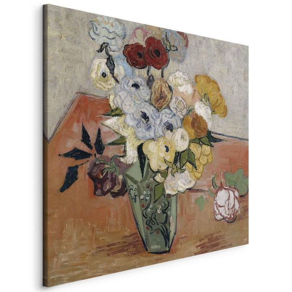 Tableau - Stilllife with Japanese vase, roses and anemones (Vincent Van Gogh) Tableau - Stilllife with Japanese vase, roses and anemones (Vincent Van Gogh)