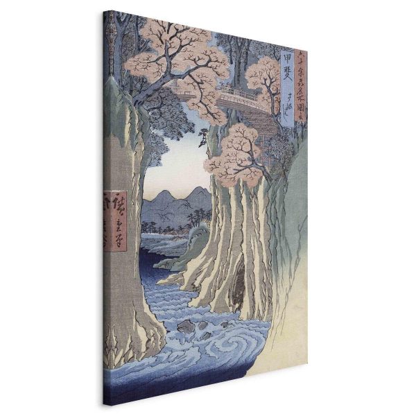 Tableau - The monkey bridge in the Kai province from the series 'Rokuju-yoshu Meisho zue' (Utagawa Hiroshige)