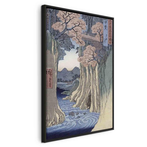 Tableau - The monkey bridge in the Kai province from the series 'Rokuju-yoshu Meisho zue' (Utagawa Hiroshige) Tableau - The monkey bridge in the Kai province from the series 'Rokuju-yoshu Meisho zue' (Utagawa Hiroshige)
