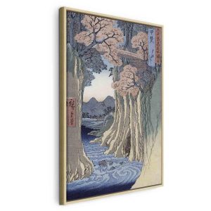 Tableau - The monkey bridge in the Kai province from the series 'Rokuju-yoshu Meisho zue' (Utagawa Hiroshige)