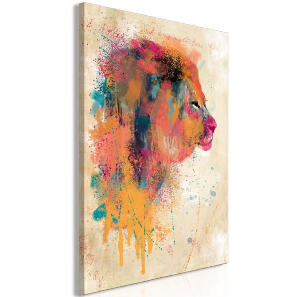 Tableau - Watercolor Lion (1 Part) Vertical Tableau - Watercolor Lion (1 Part) Vertical