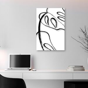 Tableau - White Monstera (1 Part) Vertical