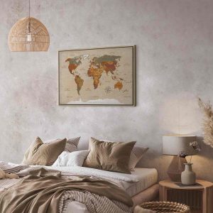 Tableau - World Map: Beige Chic