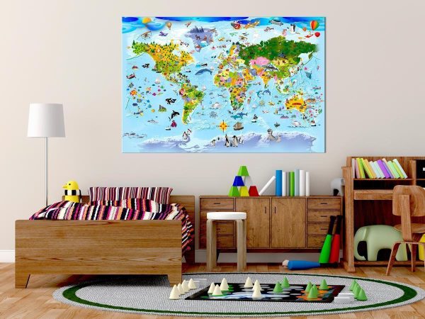 Tableau en liège - Children's Map: Colourful Travels Tableau en liège - Children's Map: Colourful Travels