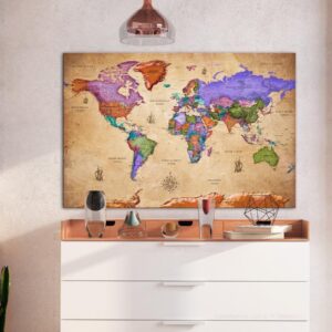 Tableau en liège - Colourful Travels (1 Part) Wide