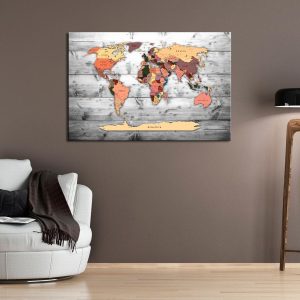 Tableau en liège - Direction World