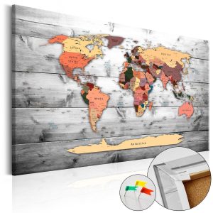 Tableau en liège - Direction World