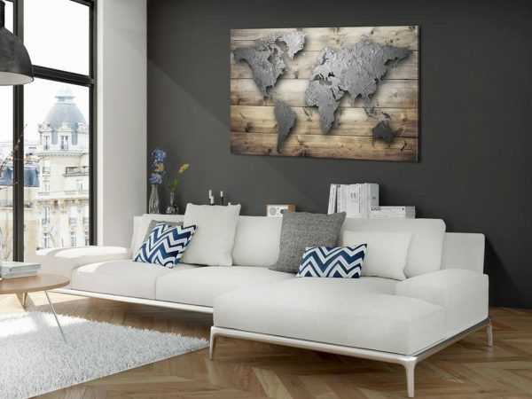Tableau en liège - Silver World