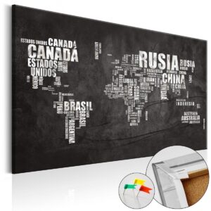 Tableau en liège - Spanish Geography [Cork Map - Spanish Text]