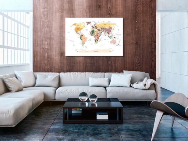 Tableau en liège - World Map