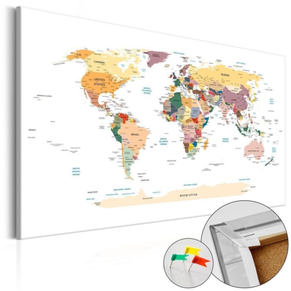 Tableau en liège - World Map Tableau en liège - World Map