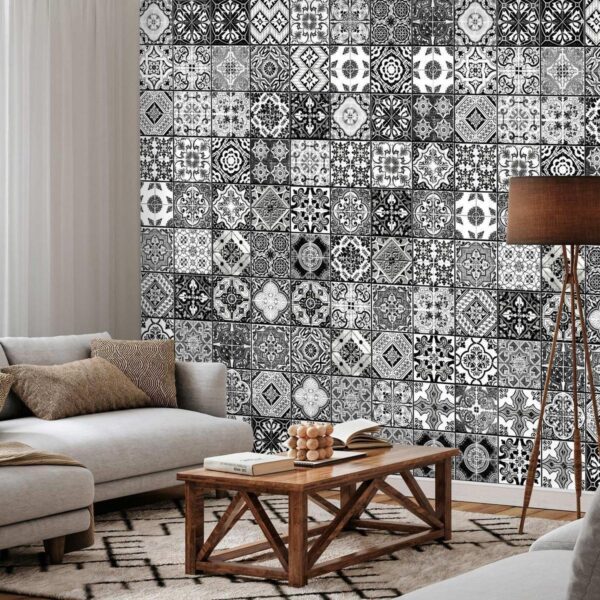 Tapisserie murale - Arabesque - Black& White Tapisserie murale - Arabesque - Black& White