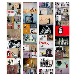 Tapisserie murale - Banksy - a collage