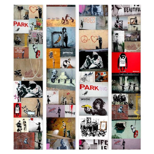 Tapisserie murale - Banksy - a collage