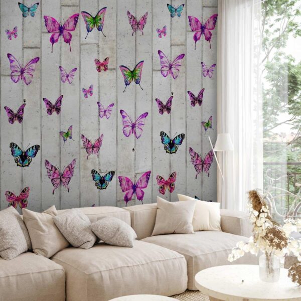 Tapisserie murale - Butterflies and Concrete Tapisserie murale - Butterflies and Concrete
