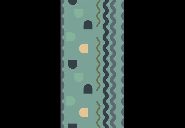 Tapisserie murale - Mint Wave