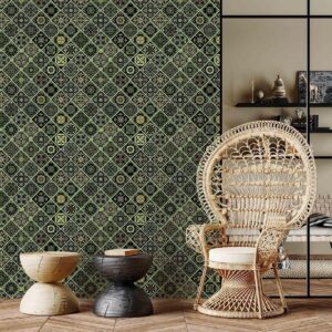 Tapisserie murale - Olive Mosaic
