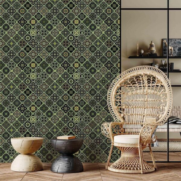 Tapisserie murale - Olive Mosaic