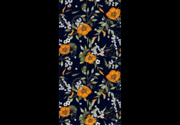 Tapisserie murale - Orange Bloom