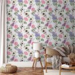 Tapisserie murale - Roses and Lilacs