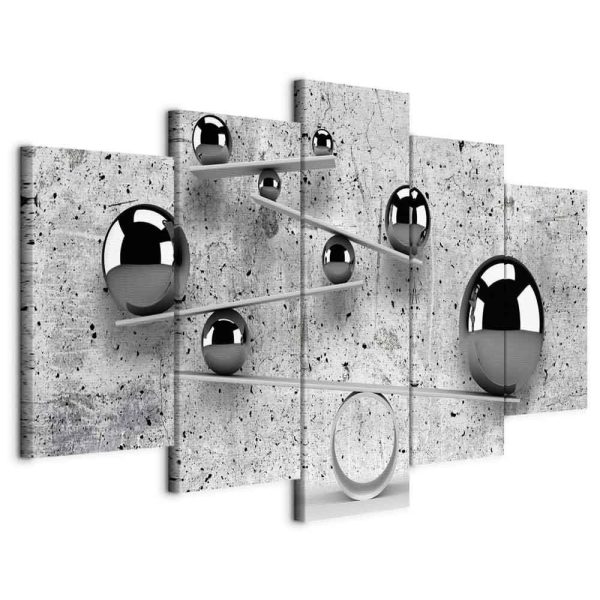 Tableau - Balls and Concrete (5 Parts) Wide Tableau - Balls and Concrete (5 Parts) Wide