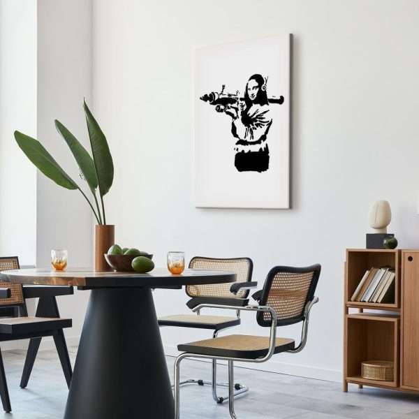 Tableau - Banksy Mona Lisa with Rocket Launcher (1 Part) Vertical