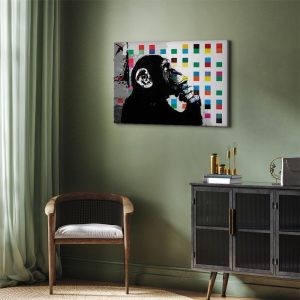 Tableau - Banksy The Thinker Monkey