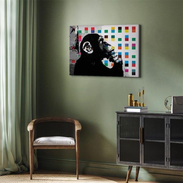 Tableau - Banksy The Thinker Monkey