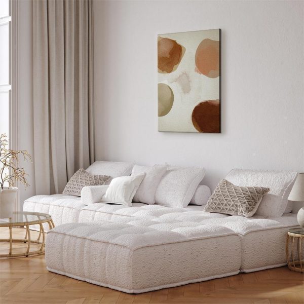 Tableau - Beige Abstraction (1 Part) Vertical
