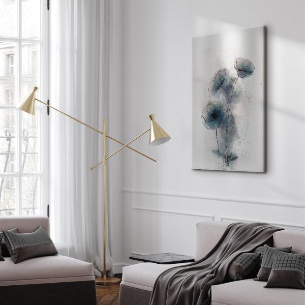 Tableau - Blue Poppies (1 Part) Vertical