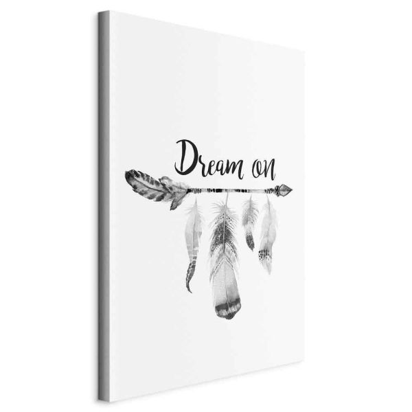 Tableau - Boho Feathers (1-part) - English Text on White Background Tableau - Boho Feathers (1-part) - English Text on White Background