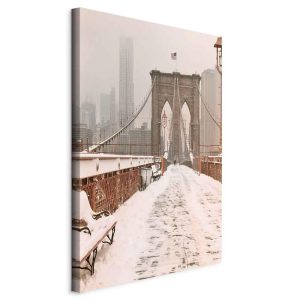 Tableau - Brooklyn Bridge in Sepia (1 Part) Vertical