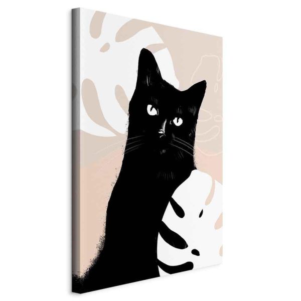 Tableau - Cat in Monsteras (1 Part) Vertical Tableau - Cat in Monsteras (1 Part) Vertical
