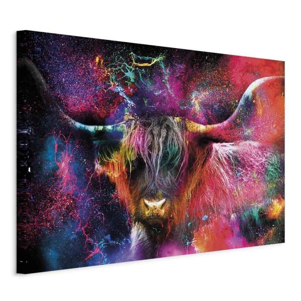Tableau - Colorful Bull (1 Part) Wide Tableau - Colorful Bull (1 Part) Wide