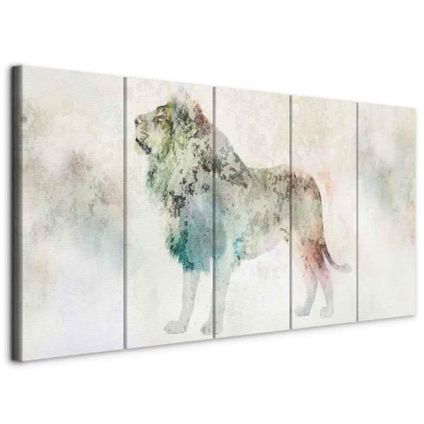 Tableau - Colourful King (5 Parts) Narrow Tableau - Colourful King (5 Parts) Narrow