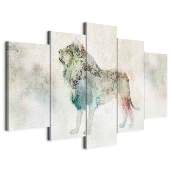 Tableau - Colourful King (5 Parts) Wide Tableau - Colourful King (5 Parts) Wide