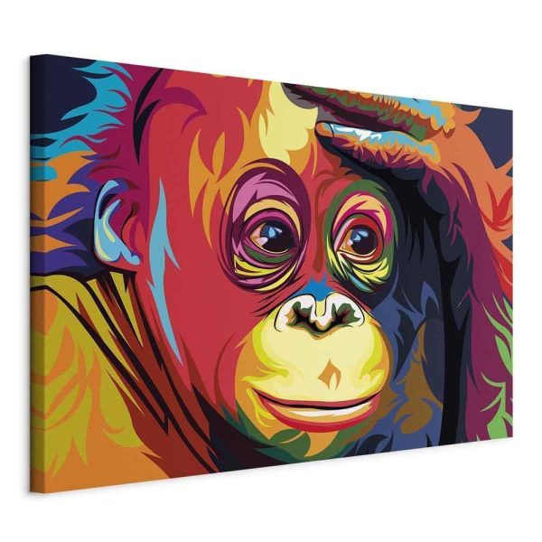 Tableau - Colourful Orangutan (1 Part) Wide Tableau - Colourful Orangutan (1 Part) Wide