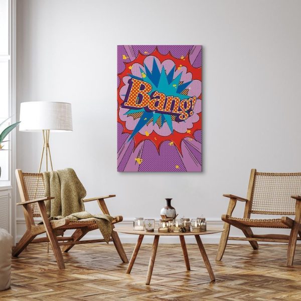 Tableau - Comic Street Art (1-part) - Colorful Text on Vibrant Background