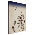 Tableau - Cotton Branches (1 Part) Vertical